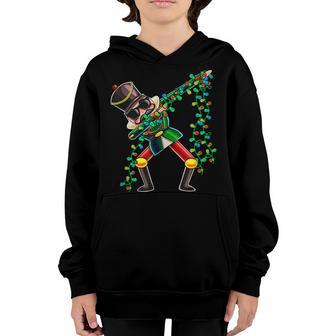 Dabbing Nutcracker Gifts Funny Christmas Lights Boys Kids Youth Hoodie - Thegiftio UK