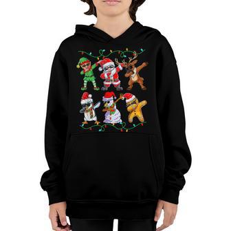 Dabbing Santa Elf Friends Christmas Boys Girls Kids Xmas Dab V2 Youth Hoodie - Thegiftio UK