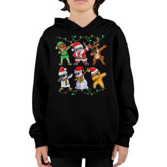 Dabbing Santa Elf Friends Christmas Boys Girls Kids Xmas Dab Youth Hoodie - Thegiftio UK