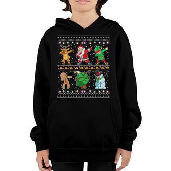Dabbing Santa Elf Friends Christmas Boys Girls Men Dab Ugly Youth Hoodie - Thegiftio UK