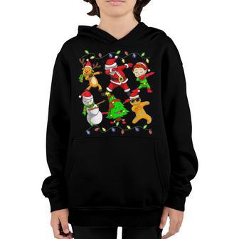 Dabbing Santa Elf Friends Christmas Boys Girls Men Xmas Dab V11 Youth Hoodie - Thegiftio UK