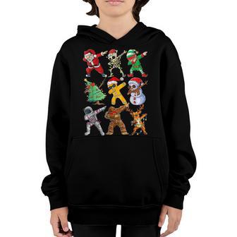 Dabbing Santa Elf Friends Christmas Boys Girls Men Xmas Dab V13 Youth Hoodie - Thegiftio UK
