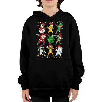 Dabbing Santa Elf Friends Christmas Boys Girls Men Xmas Dab V21 Youth Hoodie - Thegiftio UK