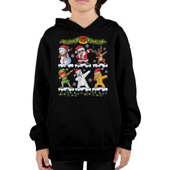 Dabbing Santa Elf Friends Christmas Boys Girls Men Xmas Dab V22 Youth Hoodie - Thegiftio UK