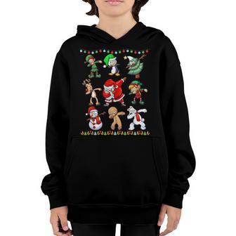 Dabbing Santa Elf Friends Christmas Boys Girls Men Xmas Dab V3 Youth Hoodie - Thegiftio UK