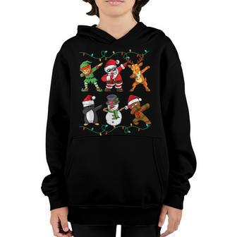 Dabbing Santa Elf Friends Christmas Boys Girls Men Xmas Dab V5 Youth Hoodie - Thegiftio UK
