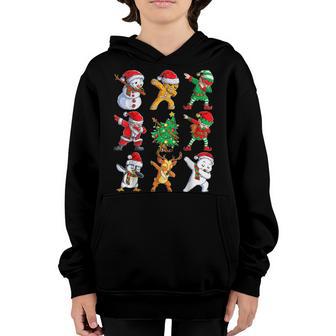 Dabbing Santa Elf Friends Christmas Boys Men Funny Xmas Dab V2 Youth Hoodie - Thegiftio UK