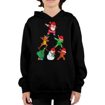 Dabbing Santa Elf Friends Christmas Boys Xmas Dab Girl Youth Hoodie - Thegiftio UK