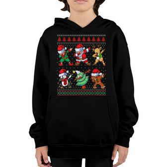 Dabbing Santa Elf Friends Christmas Kids Boys Funny Xmas Dab Youth Hoodie - Thegiftio UK