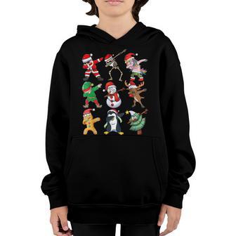 Dabbing Santa Elf Friends Christmas Kids Boys Men Xmas Gifts V5 Youth Hoodie - Thegiftio UK