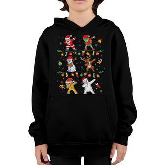 Dabbing Santa Elf Friends Christmas Xmas Boys Girls Men Dab V3 Youth Hoodie - Thegiftio UK
