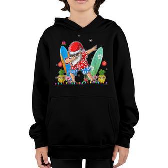Dabbing Santa T Christmas In July Kids Hawaiian Xmas Youth Hoodie - Thegiftio UK