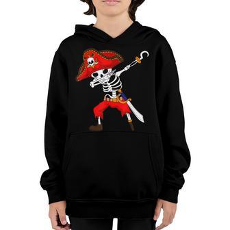 Dabbing Skeleton Pirate Funny Halloween Kids Men Women Boys Youth Hoodie - Thegiftio UK