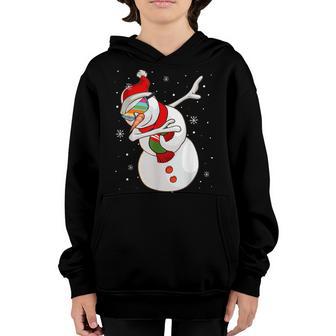 Dabbing Snowman Sunglasses Christmas Boys Kids Youth Ns Youth Hoodie - Thegiftio UK