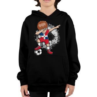 Dabbing Soccer Boy Dominican Republic Fans Jersey Dominican Youth Hoodie - Thegiftio UK