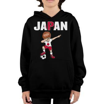 Dabbing Soccer Boy Japan Soccer Fans Jersey Japanese Flag Youth Hoodie - Thegiftio UK