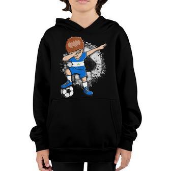 Dabbing Soccer Boy Nicaragua Jersey Nicaragua Football Fans Youth Hoodie - Thegiftio UK
