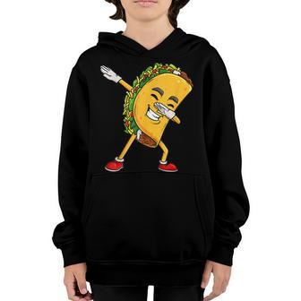 Dabbing Taco Cinco De Mayo Funny Kids Boys Mexican Food Dab Youth Hoodie | Mazezy