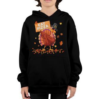 Dabbing Turkey Eat Pizza Adult Vegan Kids Funny Thanksgiving Youth Hoodie - Thegiftio UK