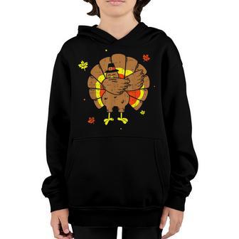 Dabbing Turkey Happy Thanksgiving Day Party Funny Adult Kid V3 Youth Hoodie - Thegiftio UK
