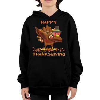 Dabbing Turkey Hooray Happy Thanksgiving Boys Kids Family Youth Hoodie - Thegiftio UK