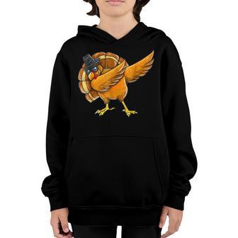 Dabbing Turkey Thanksgiving Boys Kids Men Turkey Day Youth Hoodie - Thegiftio UK