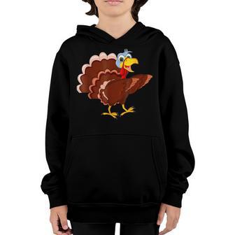 Dabbing Turkey Thanksgiving Day Pilgrim Boys Girls Funny Dab V7 Youth Hoodie - Thegiftio UK