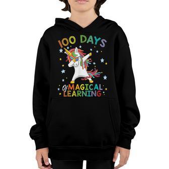 Dabbing Unicorn 100 Days Of Magical Learning 100Th School V2 Youth Hoodie - Thegiftio UK