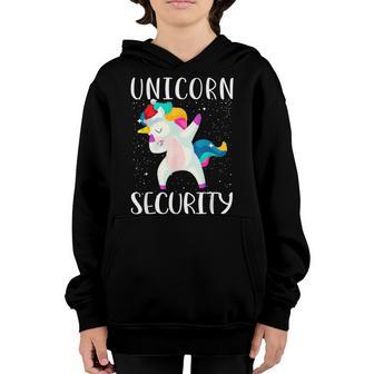 Dabbing Unicorn Security Christmas Santa Hat For Girls Ns Youth Hoodie - Thegiftio UK