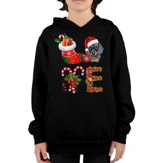 Dachshund Christmas Love Funny Christmas For Kids Boys Girls Youth Hoodie - Thegiftio UK