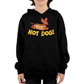 Dachshund Hot Dog For Men Women Boys And Girls Youth Hoodie - Thegiftio UK