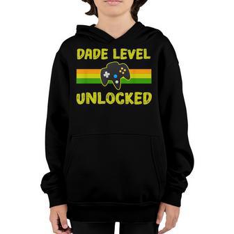 Dad Level Unlocked 2023 Gamer Pregnancy Soon To Be Father V3 Youth Hoodie - Thegiftio UK