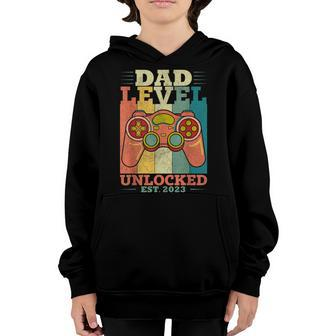 Dad Level Unlocked For Gamer Daddy Future Soon To Be New Dad Youth Hoodie | Mazezy