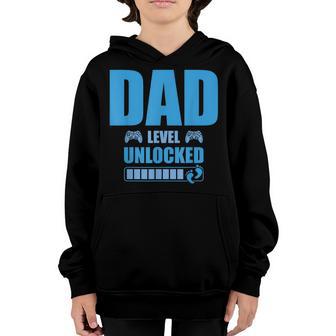 Dad Level Unlocked Gamer Pregnancy Soon To Be Father 2023 Youth Hoodie - Thegiftio UK