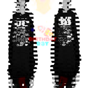 Dad Of The Birthday Boy Two The Moon Space Party Decorations Youth Hoodie | Mazezy