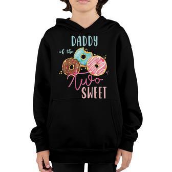 Daddy Sweet Two Donut Birthday Party Theme Girl Youth Hoodie - Thegiftio UK