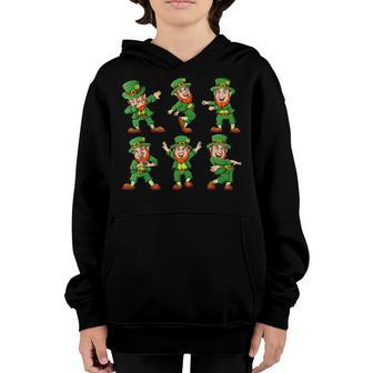 Dancing Leprechauns Funny St Patricks Day Kids Girls Boys Youth Hoodie - Seseable