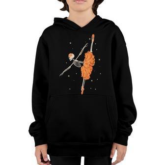 Dancing Skeleton Ballerina Ballet Dance Halloween Women Girl V2 Youth Hoodie - Thegiftio UK