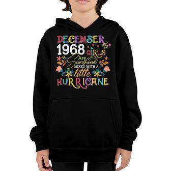 December 1968 Girls Are Sunshine Funny 54 Years Old Birthday Youth Hoodie - Thegiftio UK