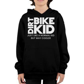 Dirt Bike Kid Riding Mx Motocross Biking Biker Youth Hoodie - Seseable