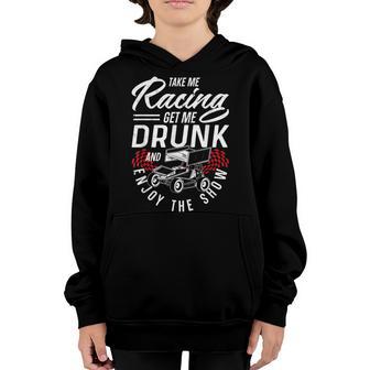 Dirt Track Racing Race Sprint Car Girlfriend Girl Grandma Youth Hoodie - Thegiftio UK