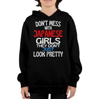 Dont Mess With Pretty Japanese Girls Funny Japan Quote Youth Hoodie - Thegiftio UK