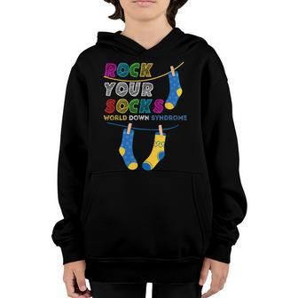 Down Syndrome Awareness  Rock Your Socks Girls Boys  Youth Hoodie