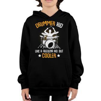 Drummer Kid Drumming Percussionist Drums Kids Boys Youth Hoodie - Thegiftio UK