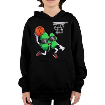 Dunking Shamrock Basketball Boys St Patricks Youth Hoodie - Thegiftio UK