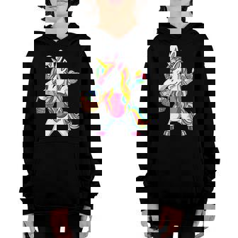 Easter Unicorn With Eggs Happy Easter Boys Girls Kids Youth Hoodie - Thegiftio UK