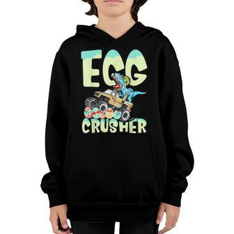 Egg Crusher Trex Dino Monster Truck Easter Boys Kids Toddler Youth Hoodie | Mazezy
