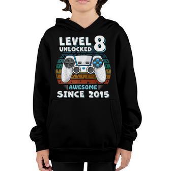 Eight 8Yr Bday Son Boy Funny Gamer 8Th 8 Year Old Birthday Youth Hoodie - Thegiftio UK