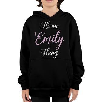 Emily Name Personalized Women Girl Pink Black Cute Gift Her Youth Hoodie - Thegiftio UK