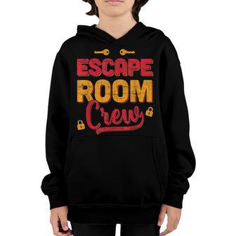 Escape Room Crew Puzzle Game Escaping Team Youth Hoodie - Thegiftio UK